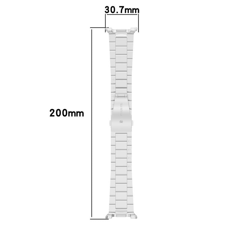 For Samsung Galaxy Watch 8 40 / 44mm Slim Three Beads Stainless Steel Watch Band(Silver)