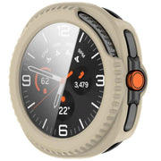 For Samsung Galaxy Watch8 Classic 46mm Tempered Film Integrated PC Watch Cover(Ivory White)