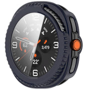 For Samsung Galaxy Watch8 Classic 46mm Tempered Film Integrated PC Watch Cover(Ink Blue)