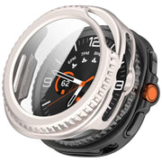 For Samsung Galaxy Watch8 Classic 46mm Tempered Film Integrated PC Watch Cover(Frosted Starlight)