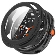 For Samsung Galaxy Watch8 Classic 46mm Tempered Film Integrated PC Watch Cover(Frosted Black)