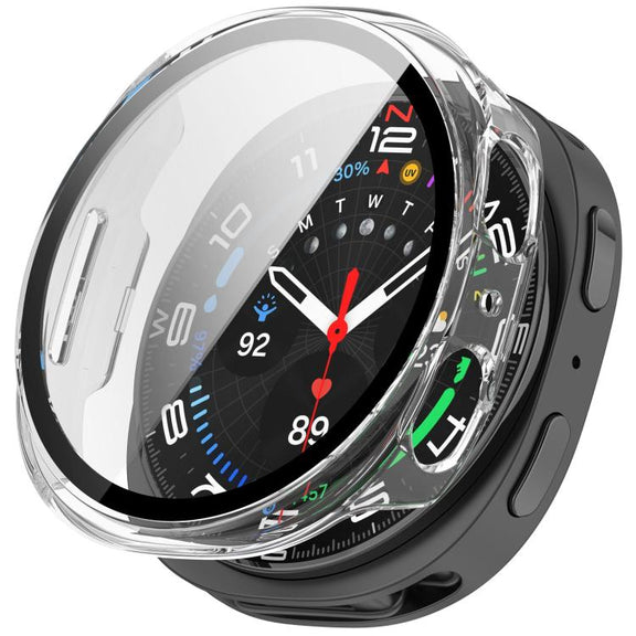 For Samsung Galaxy Watch 8 44mm Tempered Film Integrated PC Watch Cover(Transparent)