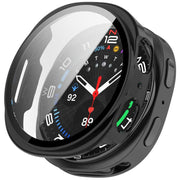 For Samsung Galaxy Watch 8 44mm Tempered Film Integrated PC Watch Cover(Glossy Black)