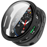 For Samsung Galaxy Watch 8 44mm Tempered Film Integrated PC Watch Cover(Frosted Black)