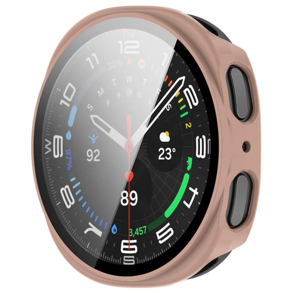 For Samsung Galaxy Watch 8 40mm Tempered Film Integrated PC Watch Cover(Cherry Pink)