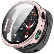 For Samsung Galaxy Watch 8 40mm Tempered Film Integrated PC Watch Cover(Frosted Pink)