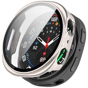 For Samsung Galaxy Watch 8 40mm Tempered Film Integrated PC Watch Cover(Frosted Starlight)