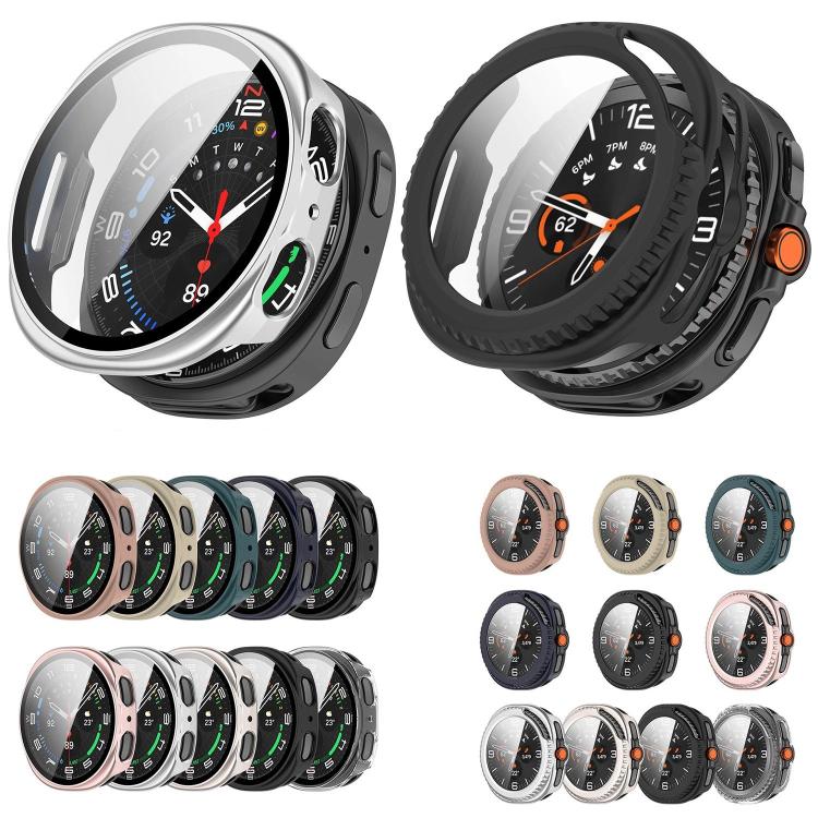 For Samsung Galaxy Watch 8 44mm Tempered Film Integrated PC Watch Cover(Frosted Pink) - free shipping - PMC TechLife - Order now!