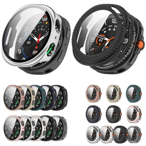 For Samsung Galaxy Watch 8 44mm Tempered Film Integrated PC Watch Cover(Transparent)