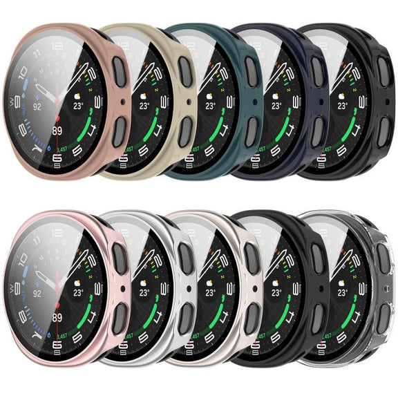 For Samsung Galaxy Watch 8 40mm Tempered Film Integrated PC Watch Cover(Transparent)