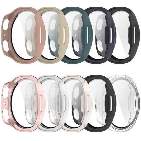 For Samsung Galaxy Watch 8 40mm Tempered Film Integrated PC Watch Cover(Ivory White)