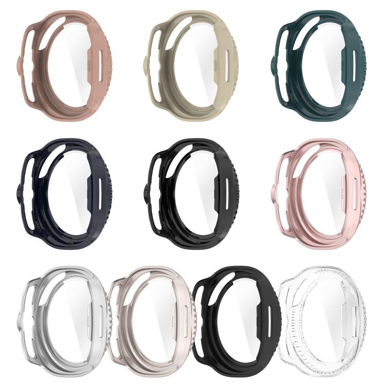 For Samsung Galaxy Watch8 Classic 46mm Tempered Film Integrated PC Watch Cover(Pine Green)