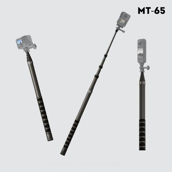 JMARY MT-65 For Action Cameras 3m Carbon Fiber Selfie Stick Monopod 5 Section Extension Pole