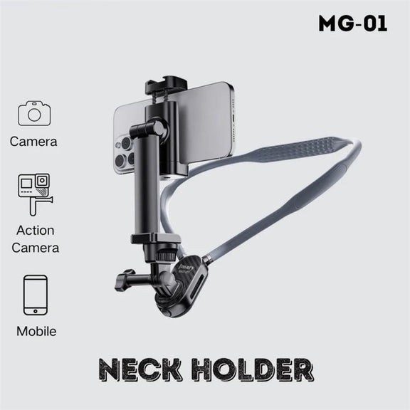 JMARY MG-01 For Phone Action Camera POV / Vlog Selfie Mount Neck Mount Hand Free Holder