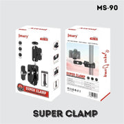 JMARY MS-90 For Action Cameras Super Clamp Mount Magic Arm Double Ball Head Adapter