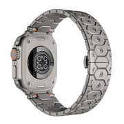 For Apple Watch 46mm / 49mm / 45mm / 44mm Octagonal Stainless Steel  Watch(Titanium)