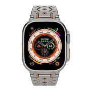 For Apple Watch 46mm / 49mm / 45mm / 44mm Octagonal Stainless Steel  Watch(Titanium)