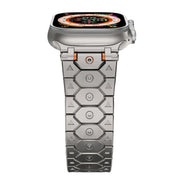 For Apple Watch 46mm / 49mm / 45mm / 44mm Octagonal Stainless Steel  Watch(Titanium)