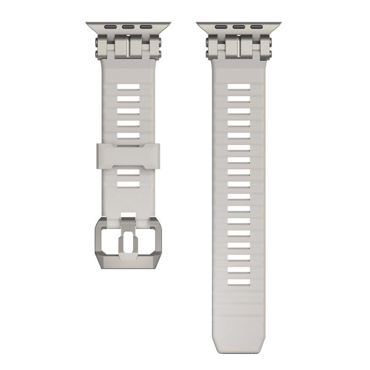 For Apple Watch 46mm / 49mm / 45mm / 44mm H016 Functional Series Twill Texture TPU Watch Band(Titanium Starlight) - free shipping - PMC TechLife - Order now!