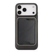 For iPhone 17 Pro Max Kalebol Slim MagSafe Ring Magnetic Card Bag Leather Phone Case(Black)