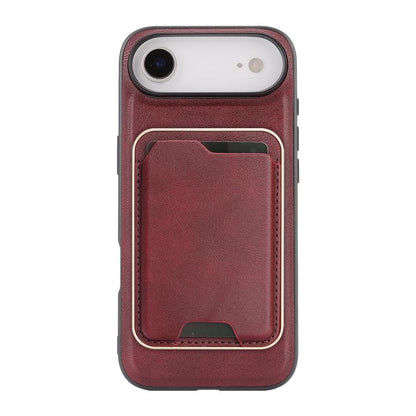 For iPhone 17 Air Kalebol Slim MagSafe Ring Magnetic Card Bag Leather Phone Case(Red) - iPhone 17 Air Cases by Kalebol | Online Shopping South Africa | PMC Jewellery | Buy Now Pay Later Mobicred
