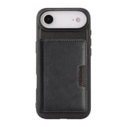 For iPhone 17 Air Kalebol Strong MagSafe Magnetic Two-Fold Card Bag Leather Phone Case(Black)