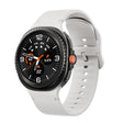 For Samsung Galaxy Watch8 / Watch8 Classic Solid Color Stitched Silicone Watch Band, Size:S(Lime White) - free shipping - PMC TechLife - Order now!