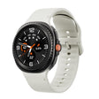 For Samsung Galaxy Watch8 / Watch8 Classic Solid Color Stitched Silicone Watch Band, Size:S(Beige) - free shipping - PMC TechLife - Order now!