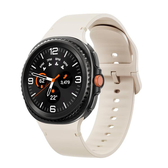For Samsung Galaxy Watch8 / Watch8 Classic Solid Color Stitched Silicone Watch Band, Size:S(Starlight)