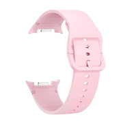 For Samsung Galaxy Watch8 / Watch8 Classic Solid Color Stitched Silicone Watch Band, Size:S(Light Pink)