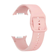 For Samsung Galaxy Watch8 / Watch8 Classic Solid Color Stitched Silicone Watch Band, Size:M(Pink)