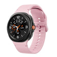 For Samsung Galaxy Watch8 / Watch8 Classic Solid Color Stitched Silicone Watch Band, Size:M(Light Pink) - free shipping - PMC TechLife - Order now!