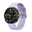 For Samsung Galaxy Watch8 / Watch8 Classic Solid Color Stitched Silicone Watch Band, Size:M(Official Purple) - free shipping - PMC TechLife - Order now!