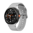 For Samsung Galaxy Watch8 / Watch8 Classic Solid Color Stitched Silicone Watch Band, Size:M(Gray) - free shipping - PMC TechLife - Order now!
