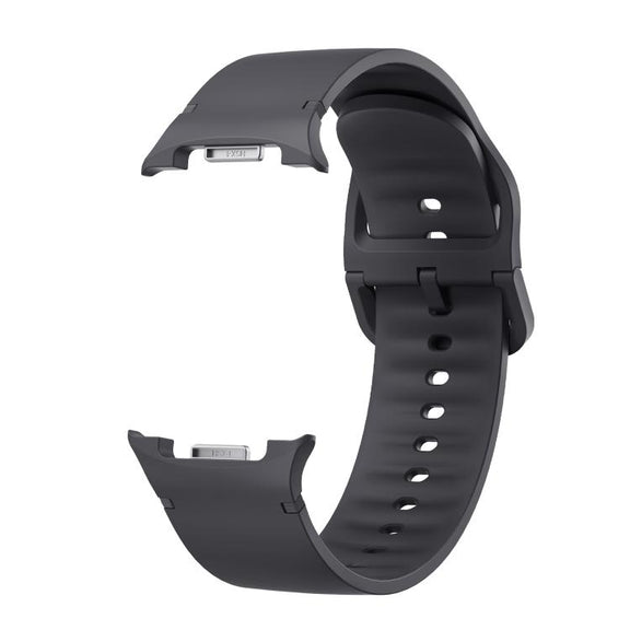 For Samsung Galaxy Watch8 / Watch8 Classic Solid Color Stitched Silicone Watch Band, Size:M(Dark Gray)