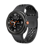 For Samsung Galaxy Watch8 / Watch8 Classic Hole Style Black Reverse Buckle Silicone Watch Band(Black)