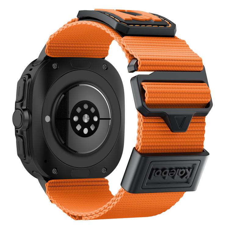 For Samsung Galaxy Watch Ultra 47mm / Ultra 2025 Kalebol Braided Nylon Sport Watch Band(Orange)