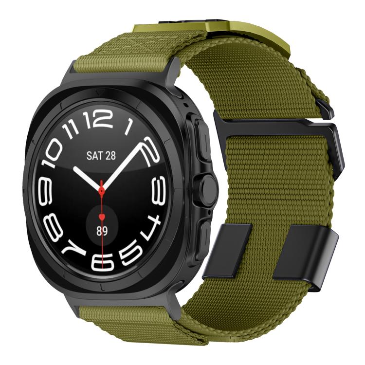 For Samsung Galaxy Watch Ultra 47mm / Ultra 2025 Kalebol Braided Nylon Sport Watch Band(Army Green) - free shipping - PMC TechLife - Order now!