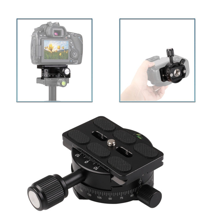 X-64 Professional Camera Tripod Monopod Panoramic Panorama Head with Quick Release Plate - Tripod Heads by PMC TechLife | Online Shopping South Africa | PMC TechLife | Buy Now Pay Later Mobicred