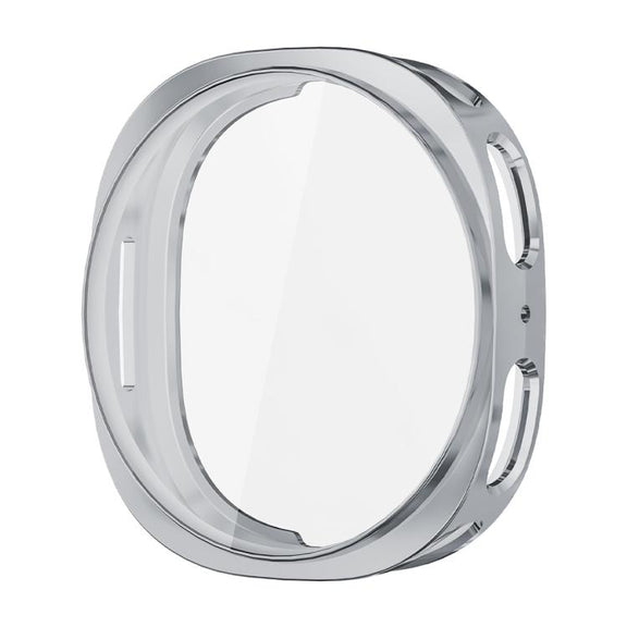 For Samsung Galaxy Watch8 40mm ENKAY Hat-Prince Full Coverage Electroplated Soft TPU Case with Screen Protection(Silver)