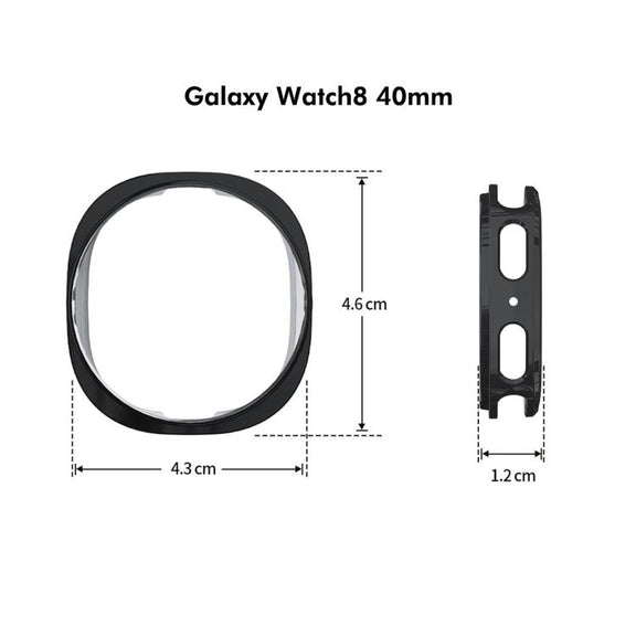 For Samsung Galaxy Watch8 40mm ENKAY Hat-Prince Full Coverage Electroplated Soft TPU Case with Screen Protection(Silver)
