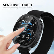 For Samsung Galaxy Watch8 44mm ENKAY Hat-Prince Full Coverage Electroplated Soft TPU Case with Screen Protection(Black)