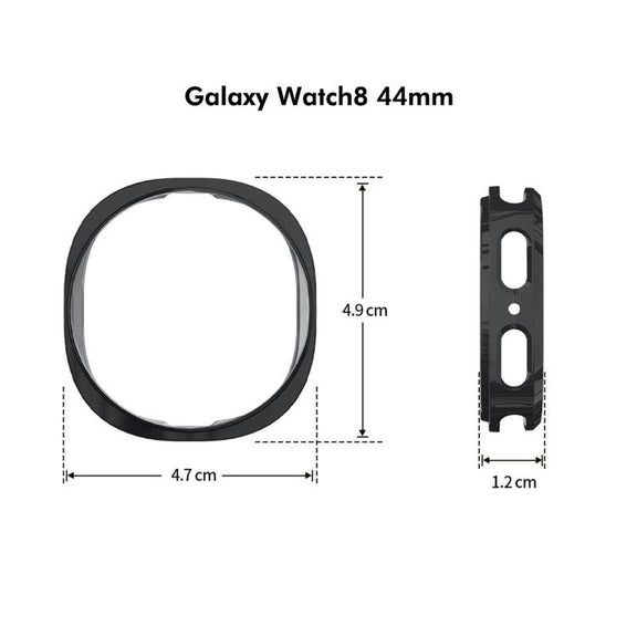 For Samsung Galaxy Watch8 44mm ENKAY Hat-Prince Full Coverage Electroplated Soft TPU Case with Screen Protection(Black)
