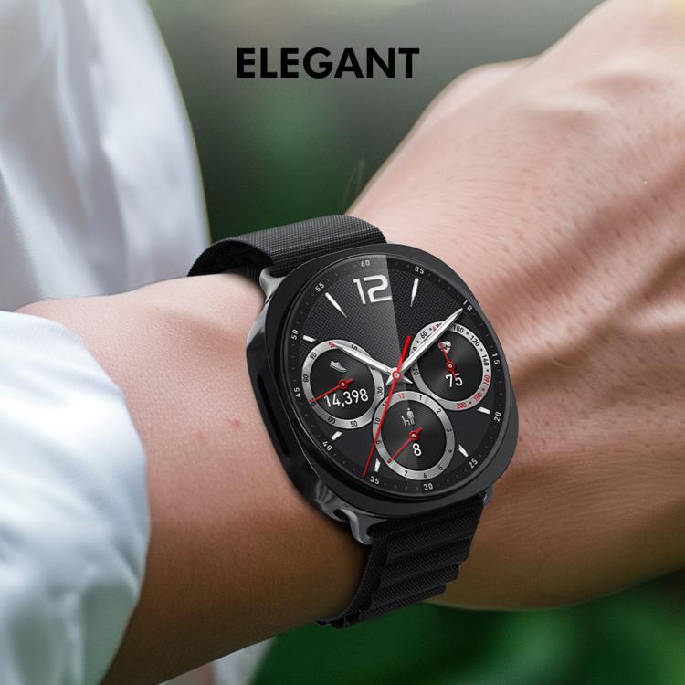 For Samsung Galaxy Watch8 44mm ENKAY Hat-Prince Full Coverage Electroplated Soft TPU Case with Screen Protection(Blue)