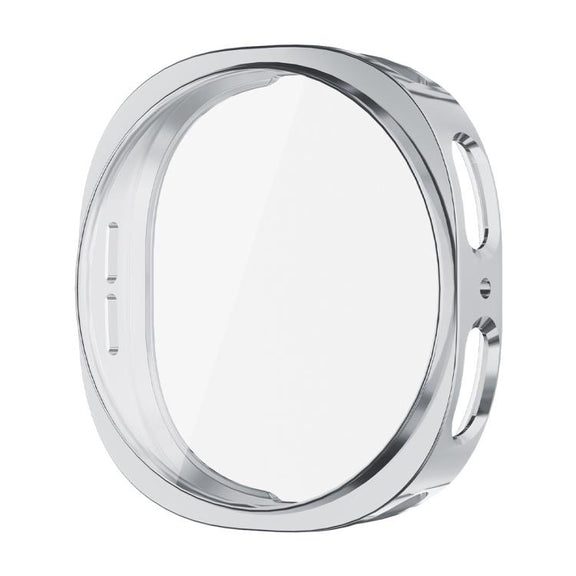 For Samsung Galaxy Watch8 44mm ENKAY Hat-Prince Full Coverage Electroplated Soft TPU Case with Screen Protection(Silver)