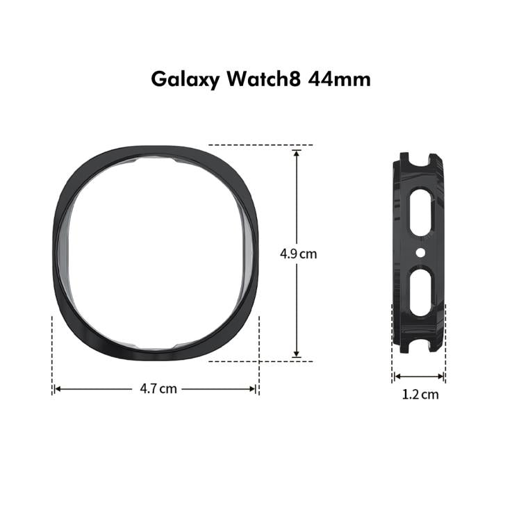 For Samsung Galaxy Watch8 44mm ENKAY Hat-Prince Full Coverage Electroplated Soft TPU Case with Screen Protection(Silver)