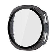For Samsung Galaxy Watch8 44mm ENKAY Hat-Prince Full Coverage Tempered Glass Film Integrated PC Watch Case(Metal Gray)