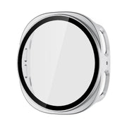 For Samsung Galaxy Watch8 44mm ENKAY Hat-Prince Full Coverage Tempered Glass Film Integrated PC Watch Case(Silver)