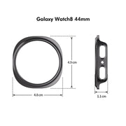 For Samsung Galaxy Watch8 44mm ENKAY Hat-Prince Full Coverage Tempered Glass Film Integrated PC Watch Case(Silver)