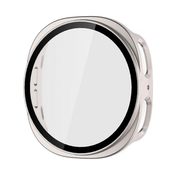 For Samsung Galaxy Watch8 40mm ENKAY Hat-Prince Full Coverage Tempered Glass Film Integrated PC Watch Case(Starlight)